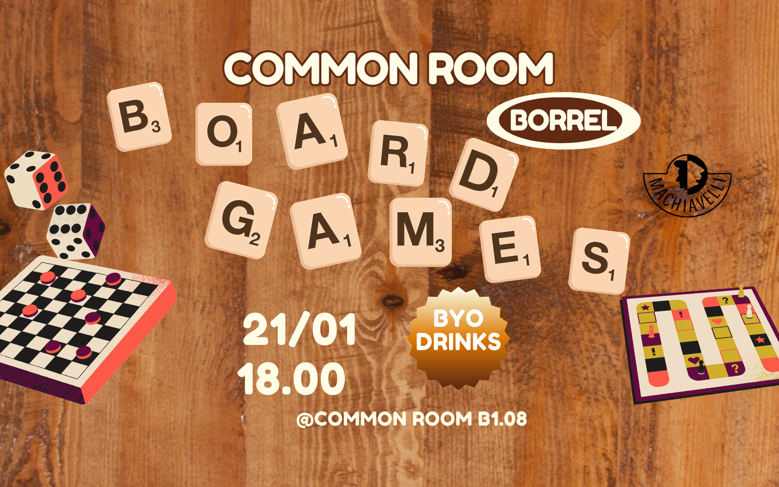 Common Room Borrel and Board Game Night